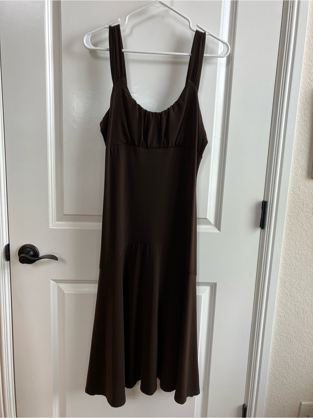 Michael Kors Dark Brown Sleeveless Midi Dress